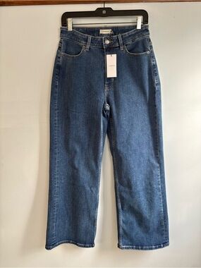 High-Rise wide-Leg Jeans in Medium Blue